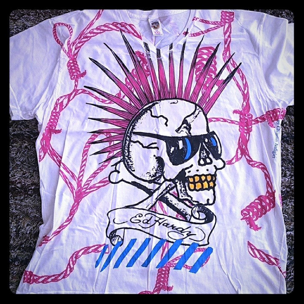 Ed Hardy V Neck Tee